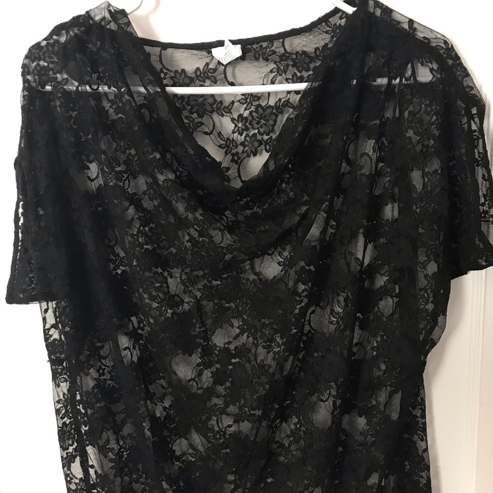 Express lace cold shoulder shirt